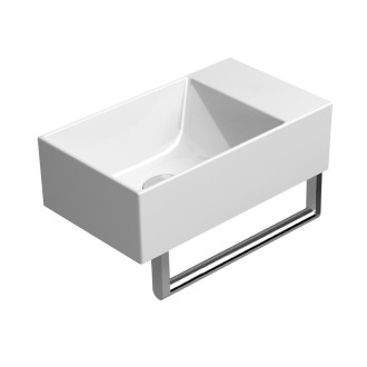 KUBE X keramické umývátko 40x23cm, broušená spodní hrana, pravé/levé, bílá mat 94849009