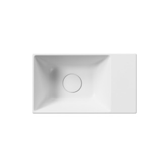 KUBE X keramické umývátko 40x23cm, broušená spodní hrana, pravé/levé, bílá mat 94849009