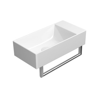 KUBE X keramické umývátko 50x25cm, bez otvoru, pravé/levé, bílá ExtraGlaze 94869011