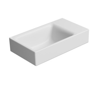 NUBES keramické umývátko 40x23cm, broušená hrana, bez otvoru pravé/levé, bílá mat 96369009