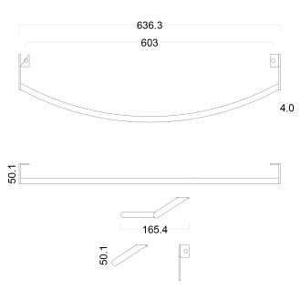 PURA čelní držák ručníků 82cm, chrom PAPR82