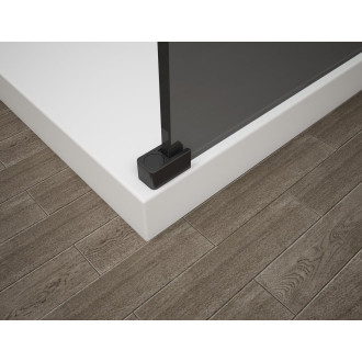 ESCA BLACK MATT jednodílná sprchová zástěna ke stěně, sklo Flute, 1300 mm ES1313-02