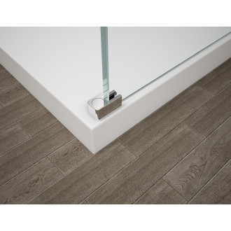 ESCA CHROME jednodílná sprchová zástěna ke stěně, kouřové sklo, 700 mm ES1270-01