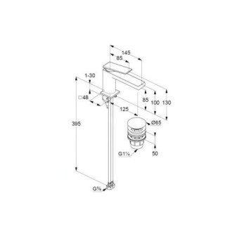KLUDI-DECUS JP UM.B. 85 ECO PLUS BILY M 542675375