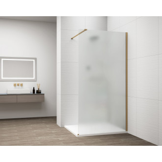 ESCA GOLD MATT jednodílná sprchová zástěna ke stěně, matné sklo, 1500 mm ES1115-04