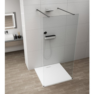 ESCA BLACK MATT jednodílná sprchová zástěna do prostoru, čiré sklo, 1300 mm ES1013-06