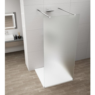 ESCA CHROME jednodílná sprchová zástěna do prostoru, matné sklo, 1500 mm ES1115-05