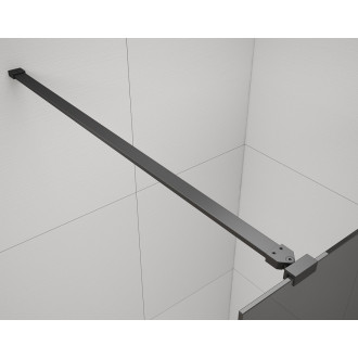 ESCA BLACK MATT jednodílná sprchová zástěna do prostoru, sklo Flute, 1500 mm ES1315-06