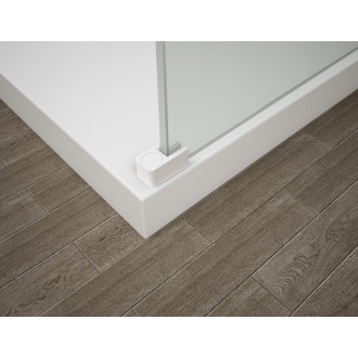 ESCA WHITE MATT jednodílná sprchová zástěna do prostoru, sklo Flute, 1400 mm ES1314-07