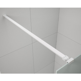ESCA WHITE MATT jednodílná sprchová zástěna do prostoru, sklo Flute, 1500 mm ES1315-07