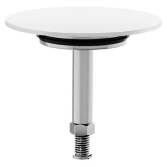 Zátka výpusti vanové soupravy, ABS/bílá