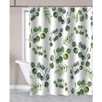Sprchový závěs 180x180cm, polyester, eucalyptus ZP015 ZP015