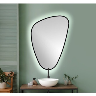ELENA zrcadlo s LED podsvícením 20W, 68x96cm, černá mat 30574CI