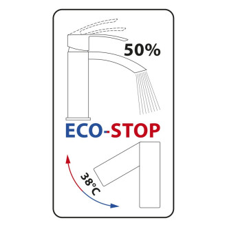 AQUALINE 35 stojánková umyvadlová baterie bez výpusti, ECO kartuše, chrom 52102-01