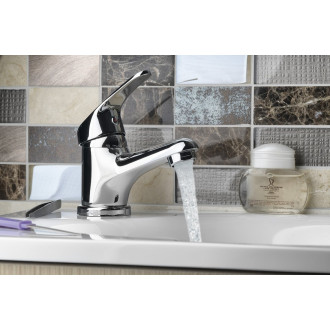 AQUALINE 35 stojánková umyvadlová baterie bez výpusti, ECO kartuše, chrom 52102-01