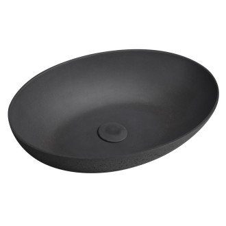 FORMIGO betonové umyvadlo na desku, 60x40cm, antracit FG216