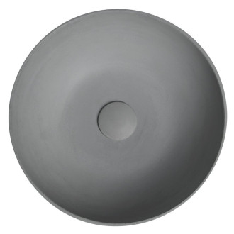 FORMIGO betonové umyvadlo na desku, Ø 39cm, šedá