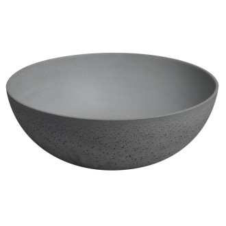 FORMIGO betonové umyvadlo na desku, Ø 39cm, šedá
