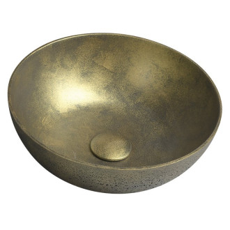 FORMIGO betonové umyvadlo na desku, ? 39cm, zlato FG318