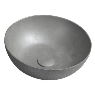 FORMIGO betonové umyvadlo na desku, ? 39cm, stříbrná FG319