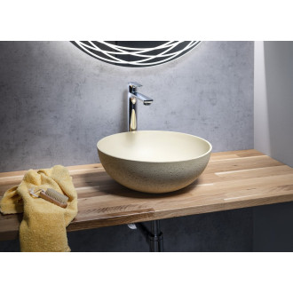 FORMIGO betonové umyvadlo na desku, ? 39cm, žlutá FG322