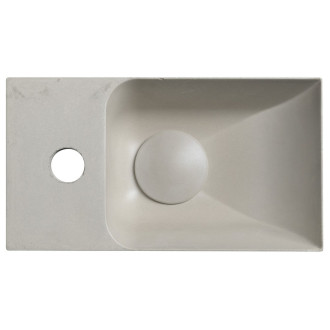 PICCOLINO betonové umývátko 30,8x17cm, baterie vlevo, písková PK30014