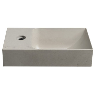 PICCOLINO betonové umývátko 30,8x17cm, baterie vlevo, písková PK30014