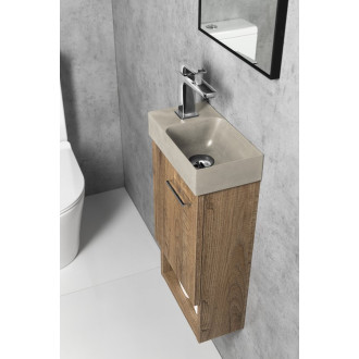 PICCOLINO betonové umývátko 30,8x17cm, baterie vlevo, písková PK30014