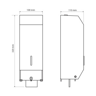 Dávkovač mýdla 1100ml, nerez lesk XP123