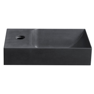 PICCOLINO betonové umývátko 30,8x17cm, baterie vlevo, antracit PK30016