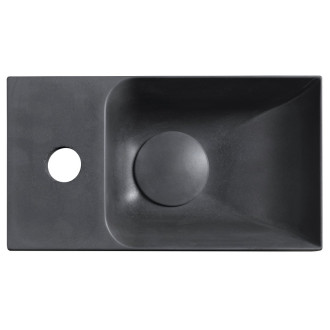 PICCOLINO betonové umývátko 30,8x17cm, baterie vlevo, antracit PK30016
