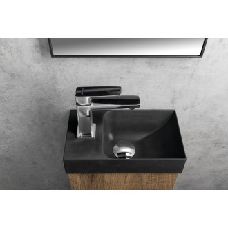 PICCOLINO betonové umývátko 30,8x17cm, baterie vlevo, antracit PK30016