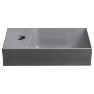 PICCOLINO betonové umývátko 30,8x17cm, baterie vlevo, šedá PK30017