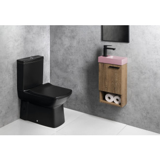PICCOLINO betonové umývátko 30,8x17cm, baterie vlevo, růžová PK30021