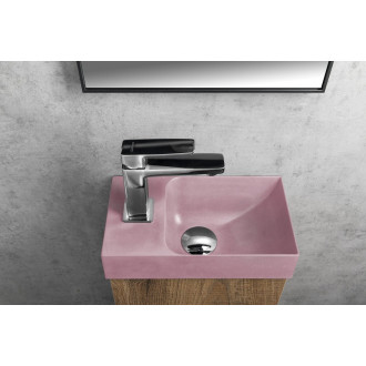 PICCOLINO betonové umývátko 30,8x17cm, baterie vlevo, růžová PK30021