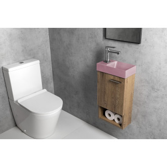 PICCOLINO betonové umývátko 30,8x17cm, baterie vlevo, růžová PK30021