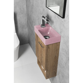 PICCOLINO betonové umývátko 30,8x17cm, baterie vlevo, růžová PK30021