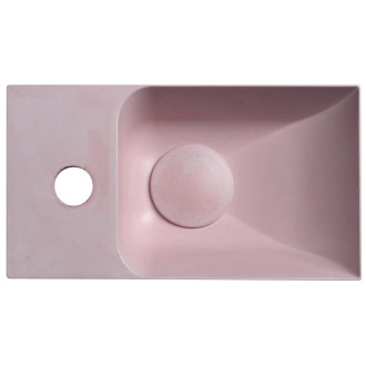 PICCOLINO betonové umývátko 30,8x17cm, baterie vlevo, růžová PK30021