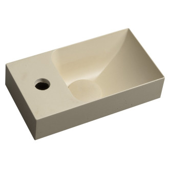 PICCOLINO betonové umývátko 30,8x17cm, baterie vlevo, žlutá PK30022