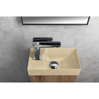 PICCOLINO betonové umývátko 30,8x17cm, baterie vlevo, žlutá PK30022