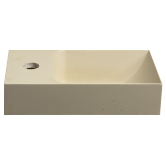 PICCOLINO betonové umývátko 30,8x17cm, baterie vlevo, žlutá PK30022