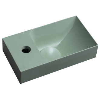 PICCOLINO betonové umývátko 30,8x17cm, baterie vlevo, zelená PK30023