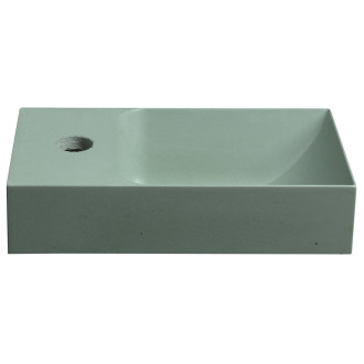 PICCOLINO betonové umývátko 30,8x17cm, baterie vlevo, zelená PK30023