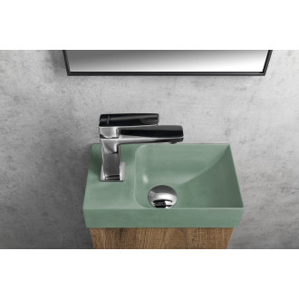 PICCOLINO betonové umývátko 30,8x17cm, baterie vlevo, zelená PK30023