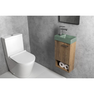 PICCOLINO betonové umývátko 30,8x17cm, baterie vlevo, zelená PK30023