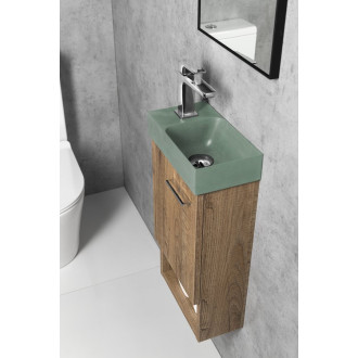 PICCOLINO betonové umývátko 30,8x17cm, baterie vlevo, zelená PK30023