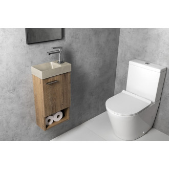 PICCOLINO betonové umývátko 30,8x17cm, baterie vpravo, písková PK30514