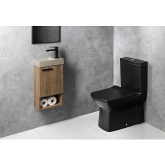 PICCOLINO betonové umývátko 30,8x17cm, baterie vpravo, písková PK30514
