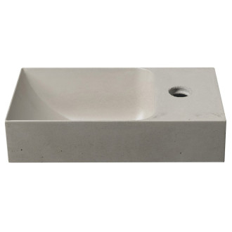 PICCOLINO betonové umývátko 30,8x17cm, baterie vpravo, písková PK30514