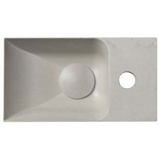 PICCOLINO betonové umývátko 30,8x17cm, baterie vpravo, písková PK30514
